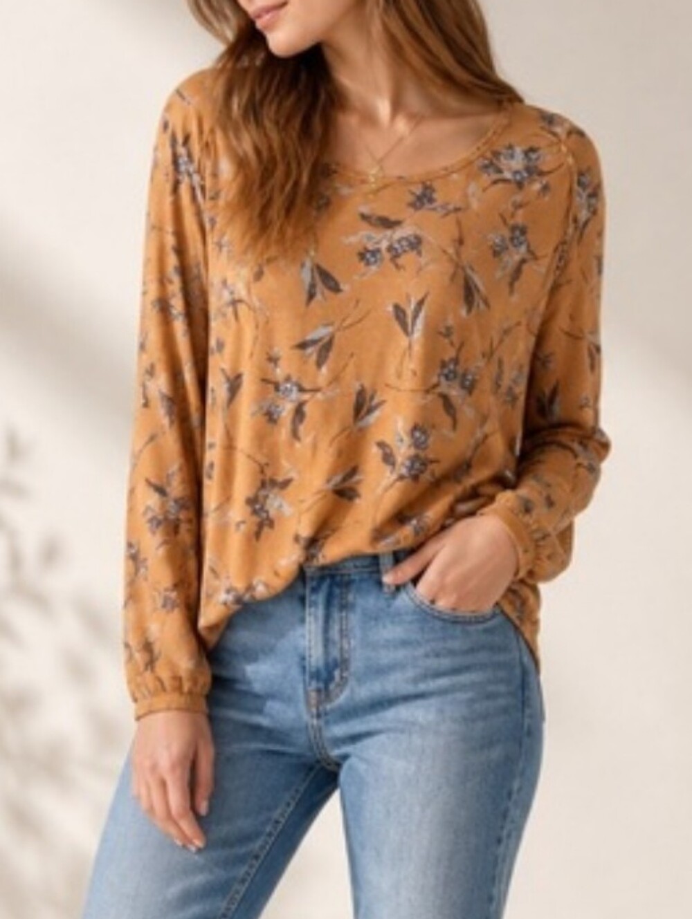 Free People Fanta Top in Goldenrod sz XS